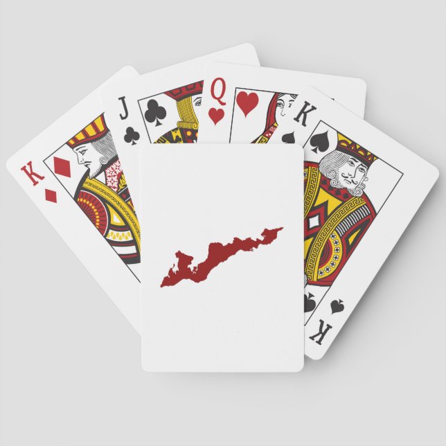 Classic Fishers Island Playing Cards – Red/White (Back)