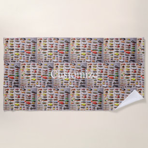 Classic Fishing Lures Thunder_Cove  Beach Towel