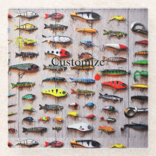 Classic Fishing Lures  Thunder_Cove  Glass Coaster