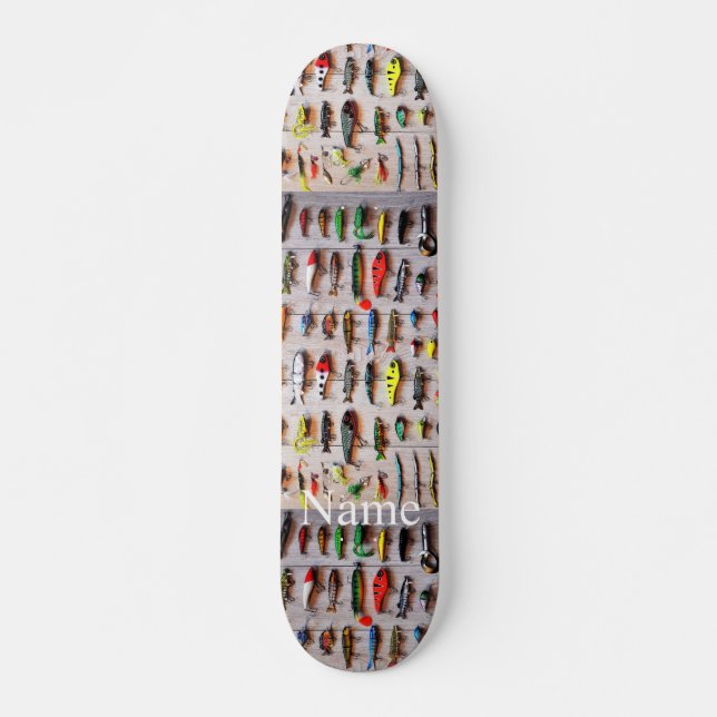 Classic Fishing Lures Thunder_Cove Skateboard (Front)