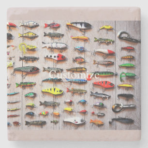 Classic Fishing Lures Thunder_Cove Stone Coaster