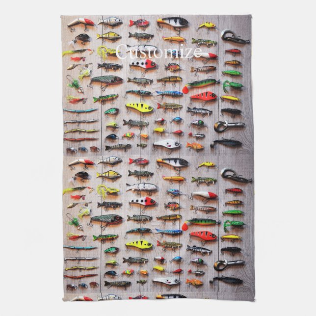 Classic Fishing Lures Thunder_Cove   Tea Towel (Vertical)