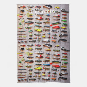 Classic Fishing Lures Thunder_Cove  Tea Towel