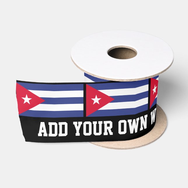 Classic Flag of Cuba Satin Ribbon (Spool)
