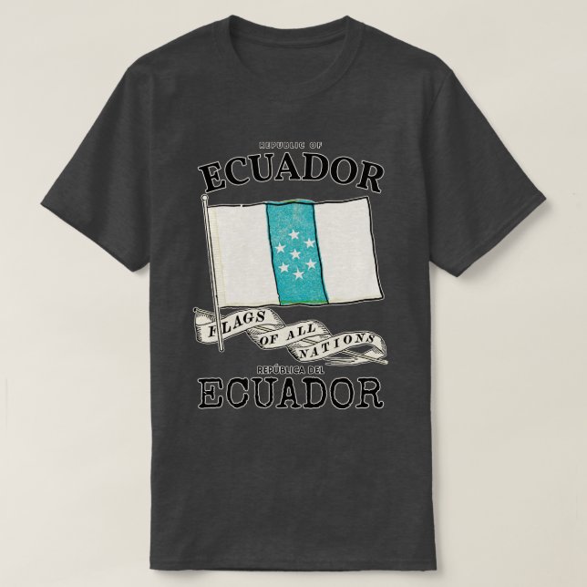 Classic Flag of Ecuador T-Shirt (Design Front)