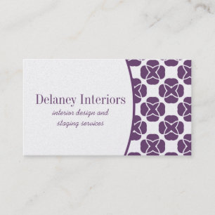 Classic Flair Business Card, Eggplant Card