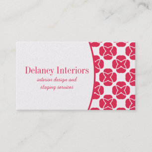 Classic Flair Business Card, Hot Pink Card