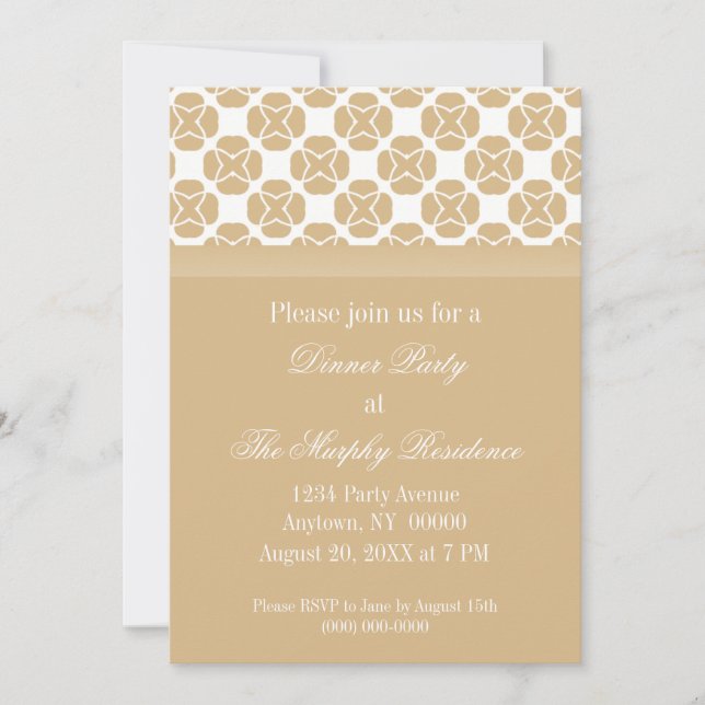 Classic Flair Dinner Party Invitation, Champagne Invitation (Front)