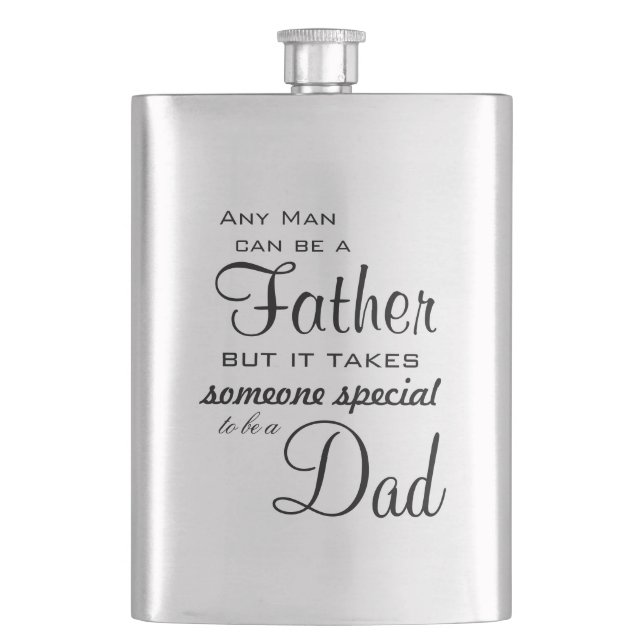 Classic Flask/Father Quote Hip Flask (Front)