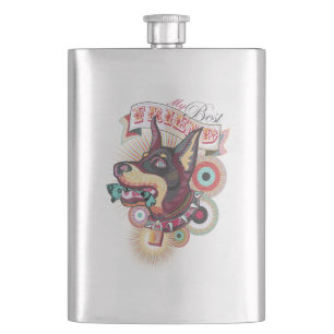 Classic Flask – Urban Loyalty Doberman Pop-Art 