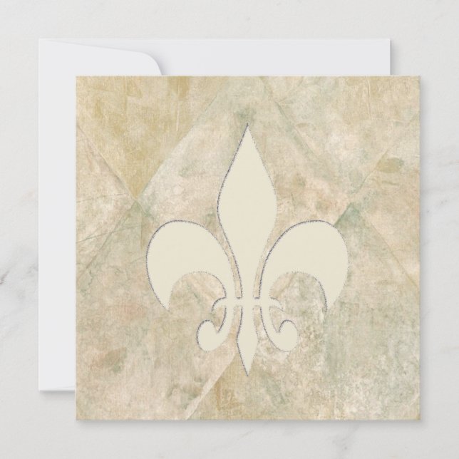 Classic Fleur De Lis Wedding Invitations (Front)