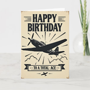 Classic Flight Birthday Card