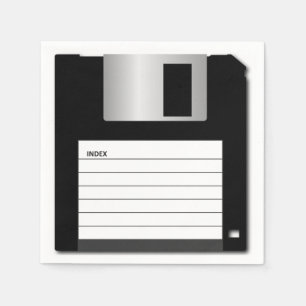 Classic Floppy Disc Computer Geek  Napkin
