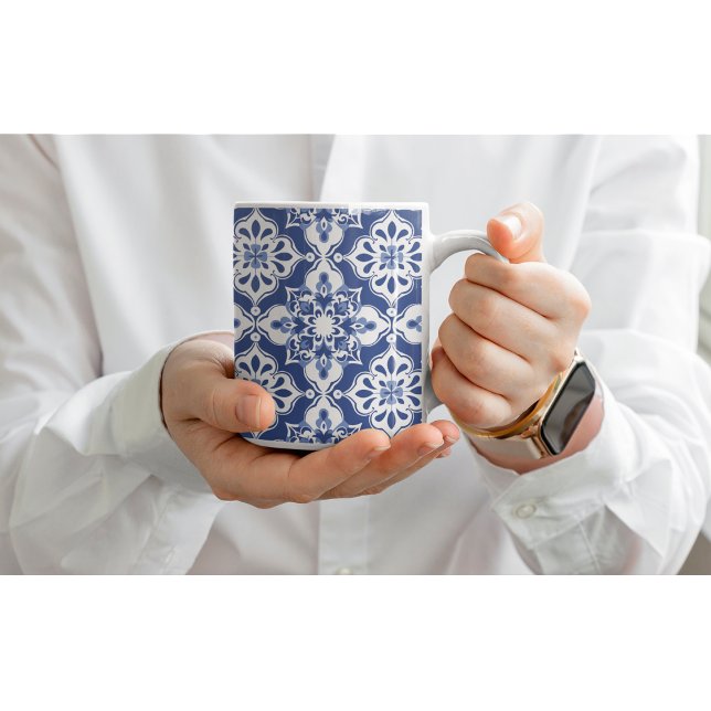 Classic Floral Ceramic Mediterranean Tile Mugs (Creator Uploaded)