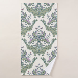 Classic floral damask seamless pattern bath towel