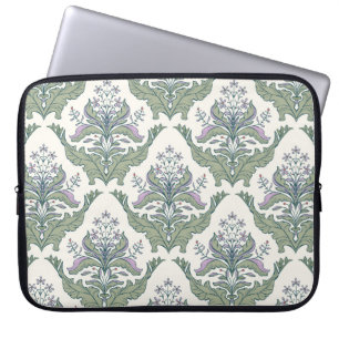 Classic floral damask seamless pattern laptop sleeve
