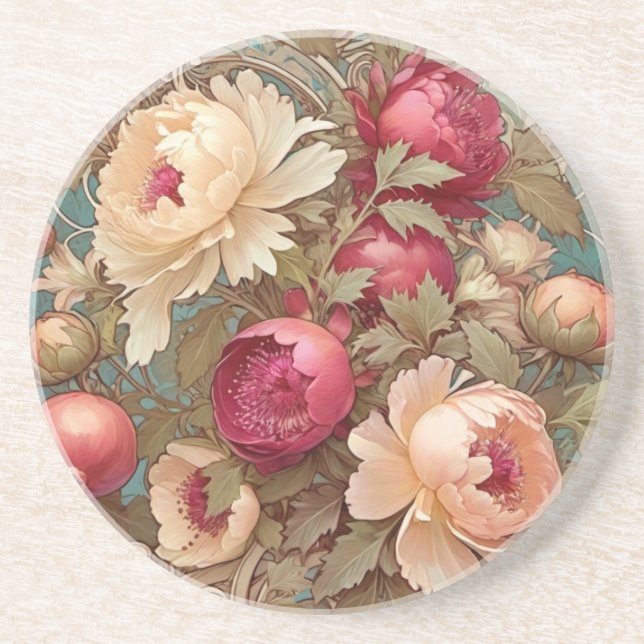 Classic Floral Fruit Decorative Coaster (Front)