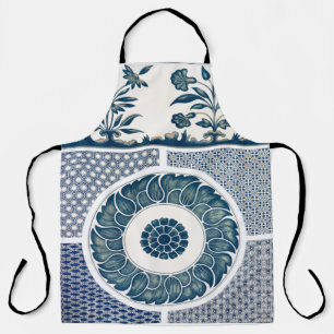 Classic Floral Ornament Print Apron