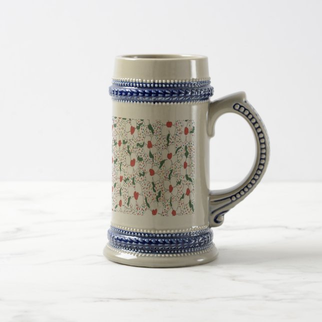 Classic Floral Pattern Beer Stein (Right)