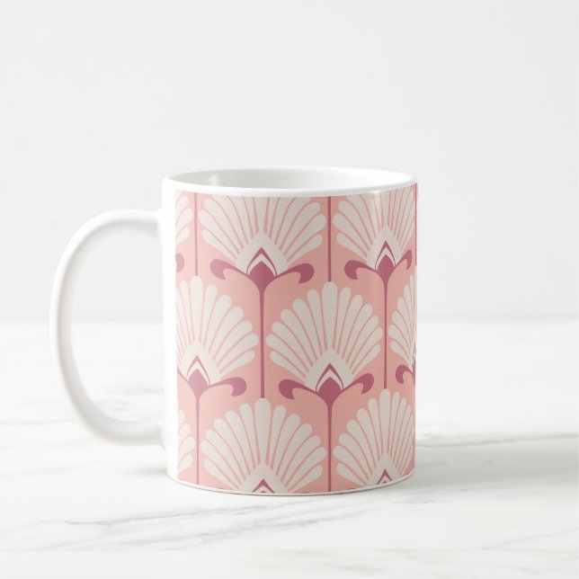 Classic Floral: Seamless Vintage Pattern Coffee Mug (Left)