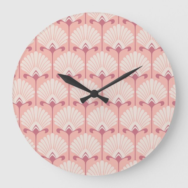 Classic Floral: Seamless Vintage Pattern Large Clock (Front)