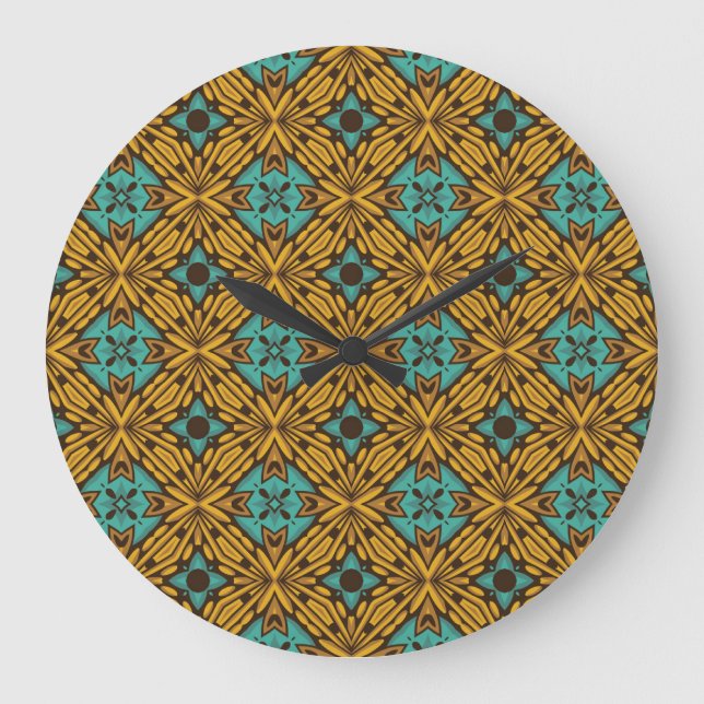 Classic Floral: Timeless Vintage Pattern. Large Clock (Front)