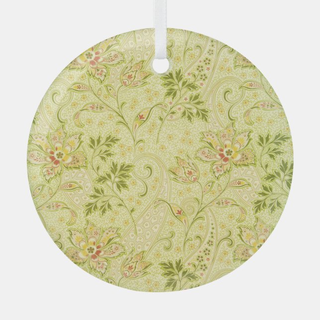 Classic Floral Wallpaper: Old Elegance Glass Tree Decoration (Front)