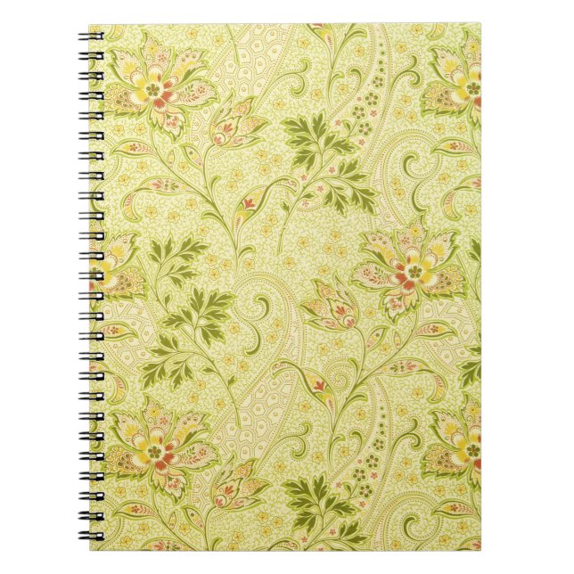 Classic Floral Wallpaper: Old Elegance Notebook (Front)