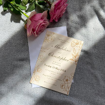 Classic Floral Wedding Invitation