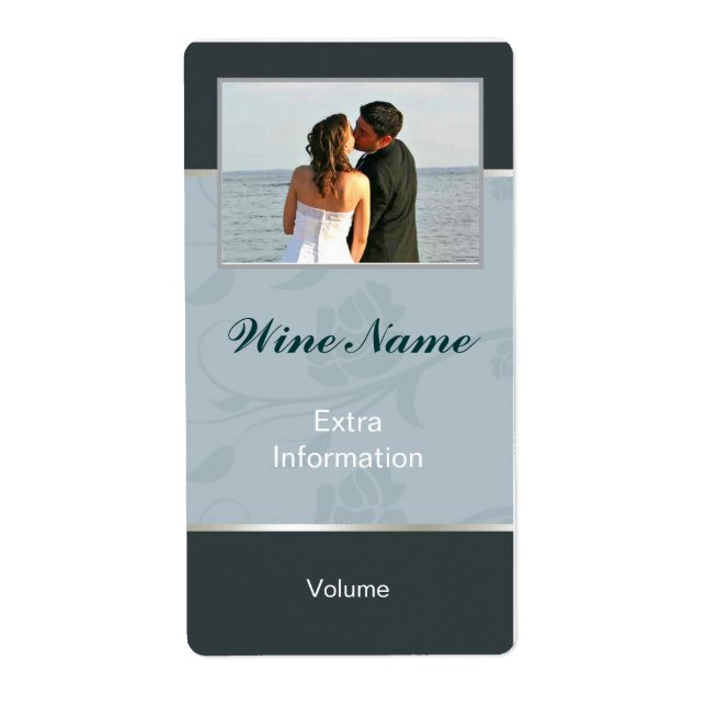 Classic Floral Wine Label (Front)