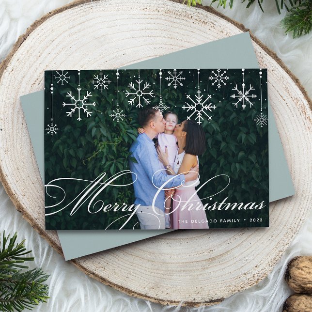 Classic Flourish | Merry Christmas Photo Holiday Card (Creator Uploaded)