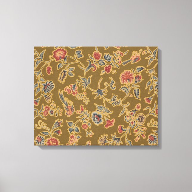 Classic Flower Chintz Pretty Soft Floral Design Canvas Print (Front)