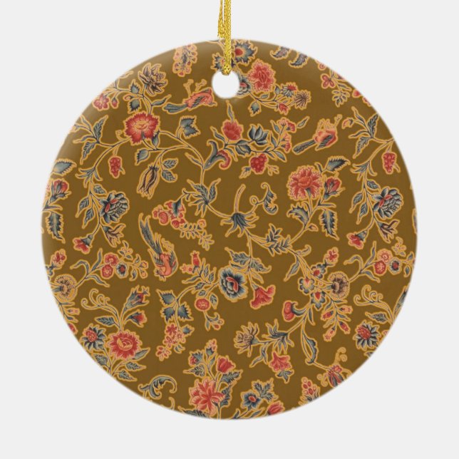 Classic Flower Chintz Pretty Soft Floral Design Ceramic Tree Decoration (Back)