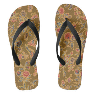 Classic Flower Chintz Pretty Soft Floral Design Jandals