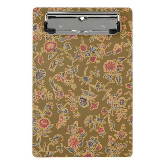 Classic Flower Chintz Pretty Soft Floral Design Mini Clipboard (Front)