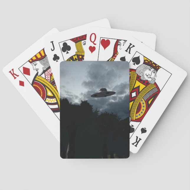 Classic Flying Saucer Playing Cards (Back)