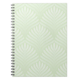 Classic foliage pattern in white and green notebook