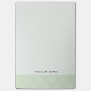 Classic foliage pattern in white and green post-it notes