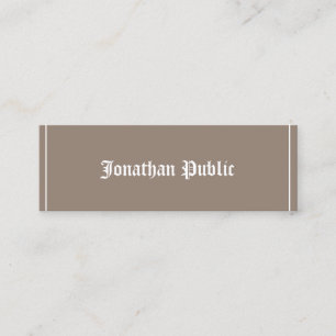 Classic Font Design Professional Elegant Plain Mini Business Card