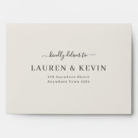 Classic Font Sage Colour w/ Return Address 5x7 Env