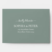 Classic Font Sage Colour w/ Return Address 5x7