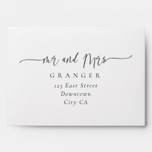 Classic font Wedding Envelope