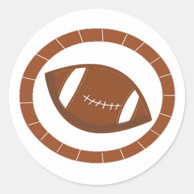 Classic Football Round Sticker (Front)