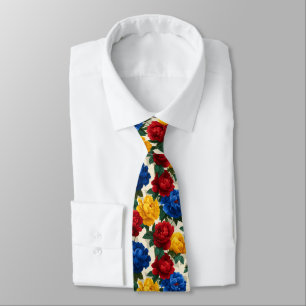 Classic For Him Peonies Flower Tie