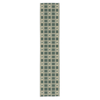Classic Forest Green Greek Key Pattern Short Table Runner