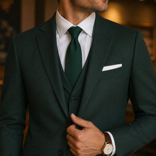 Classic Forest Green Solid Tie (Creator Uploaded)