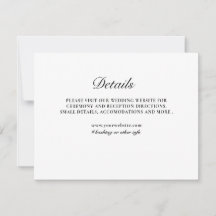 Classic Form  Black & White Enclosure Card