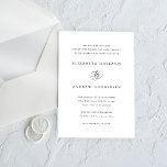 Classic Formal Black and White Wedding Invitation<br><div class="desc">Create a timeless impression with an "Elegant Formal Black and White Wedding Invitation." Featuring sophisticated black and white colours, this design exudes classic elegance and refinement. The combination of sleek, modern typography and intricate details creates a striking contrast, setting the perfect tone for a formal wedding celebration. Ideal for black-tie...</div>