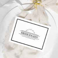 Classic Formal Black White Bridesmaid Proposal