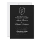 Classic Formal Black & White Crest Wedding